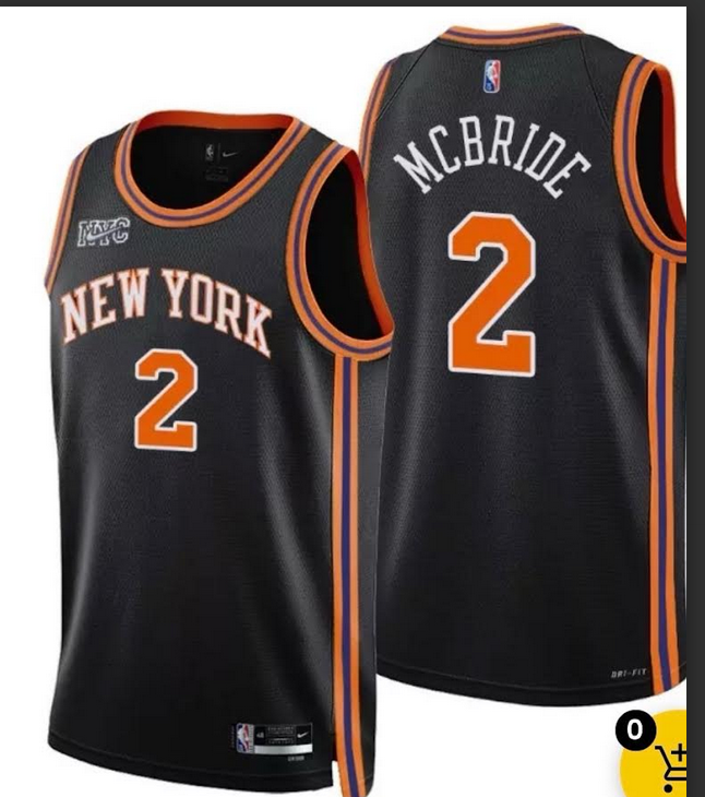 Men New York Knicks #2 Mcbride black Nike jersey